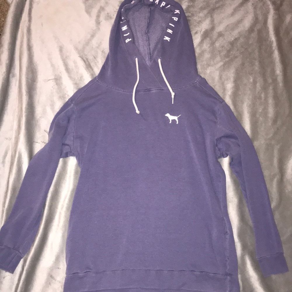 Pink dog logo hoodie
